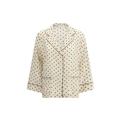 P.a.r.o.s.h . Beige Silk Pattern Women's Shirt
