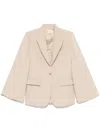 P.a.r.o.s.h Parosh Single-breasted Blazer Jacket In Neutral