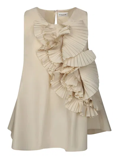 P.a.r.o.s.h Beige Taffeta Blouse