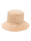 P.a.r.o.s.h Wool Slip-on Bucket Hat In Beige