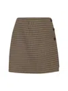 P.a.r.o.s.h Parosh Beige Wool Lione Skirt In Beige