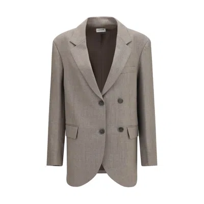 P.a.r.o.s.h P. A.r. O.s. H. Virgin Wool Double-breasted Blazer In Gray