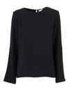 P.a.r.o.s.h P. A.r. O.s. H. Woman Top Midnight Blue Size Xl Polyester In Black