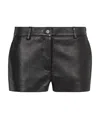 P.a.r.o.s.h Parosh Maciock Leather Shorts In Black