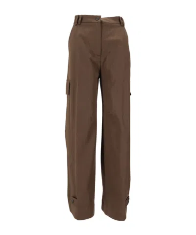 P.a.r.o.s.h Belt Loop Casual Pants In Animal Print