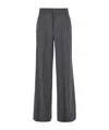 P.a.r.o.s.h Grey High-waisted Tailored Pants With Concealed Closure In Fabric Woman In Black