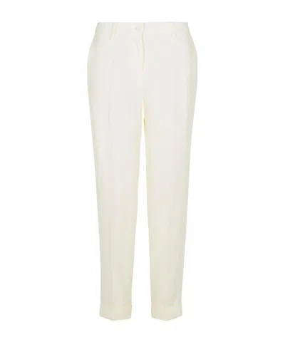 P.a.r.o.s.h Belt-loop Casual Pants In White