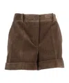 P.a.r.o.s.h Classic Brown Corduroy Shorts In Brown