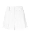 P.a.r.o.s.h Pleated Wool-blend Mini Skirt In White