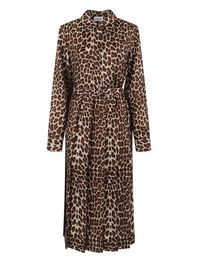 P.a.r.o.s.h Belted Animal-print Dress In Animal Print