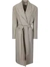 P.a.r.o.s.h Belted Blazer Coat In 中性色
