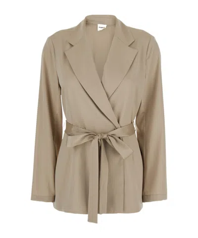 P.a.r.o.s.h Belted Blazer In Neutral