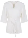 P.a.r.o.s.h Parosh Belted Blouse In White