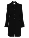 P.a.r.o.s.h Belted Button-up Coat In Black