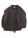 P.a.r.o.s.h Belted Buttoned Coat In Brown