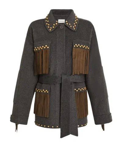 P.a.r.o.s.h Belted Casual Jacket In Black