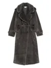 P.a.r.o.s.h Belted Double-breasted Coat In Brown