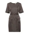 P.a.r.o.s.h Mini Dress With Belt And Pockets In Black