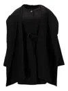 P.a.r.o.s.h Belted Hooded Cape In Black