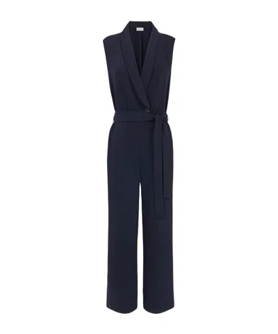 P.a.r.o.s.h Belted Jumpsuit In Blue