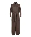 P.a.r.o.s.h Belted Jumpsuit In Brown