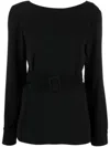 P.a.r.o.s.h P. A.r. O.s. H. Woman Top Dark Green Size S Polyester In Black