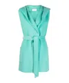 P.a.r.o.s.h Belted Mid-length Coat In Green