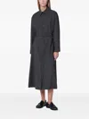 P.a.r.o.s.h . Anthracite Grey Belted Shirt Dress In Black