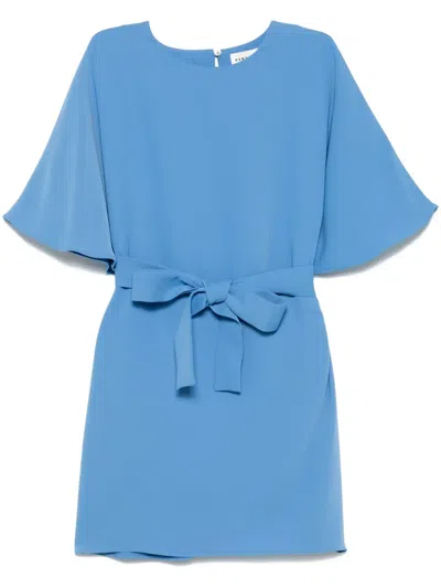 P.a.r.o.s.h Belted Mini Dress In Blue