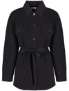 P.a.r.o.s.h Belted Shirt In Blue
