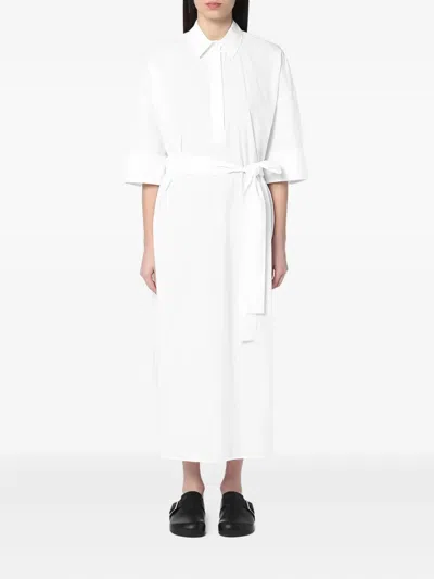 P.a.r.o.s.h Short-sleeved Shirt Dress In White