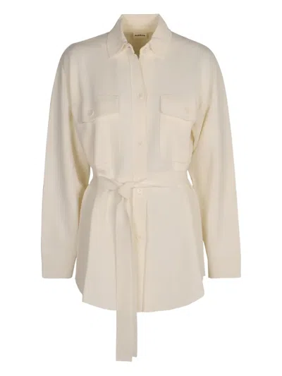 P.a.r.o.s.h Belted Shirt In Neutral