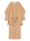 P.a.r.o.s.h Belted Single-breasted Coat In Neutral