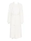 P.a.r.o.s.h Belted Single-breasted Coat In White