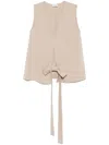 P.a.r.o.s.h Belted Top In Neutrals