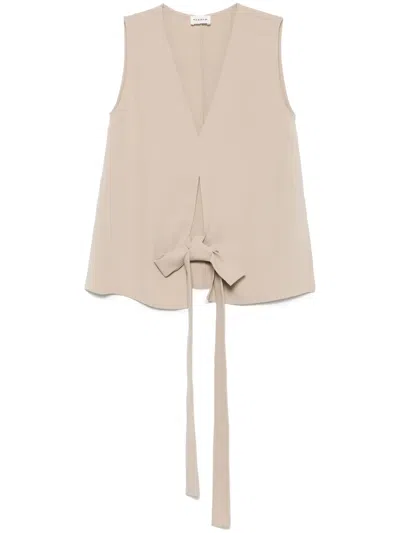 P.a.r.o.s.h Belted Top In Neutrals