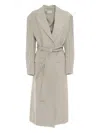P.a.r.o.s.h Tailored Trench Coat With Belted Waist In Gray