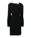 P.a.r.o.s.h Belted V-neck Above-knee Minidress In Black