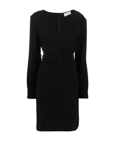 P.A.R.O.S.H BELTED V-NECK MINIDRESS
