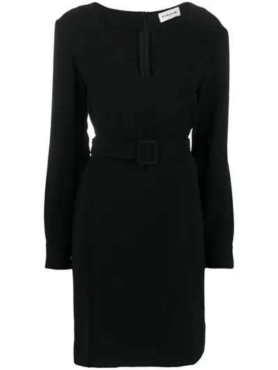 P.A.R.O.S.H BELTED V-NECK MINIDRESS