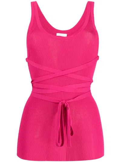 P.a.r.o.s.h Geripptes Oberteil In Pink
