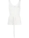 P.a.r.o.s.h Sleeveless Belted Top In White