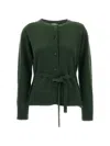 P.a.r.o.s.h Green Solid Round Neck Sweater In Gray
