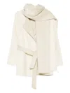 P.a.r.o.s.h Belted Wool Coat In Neutral