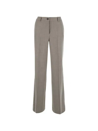 P.a.r.o.s.h Belt-loops Straight-leg Trousers In Neutral