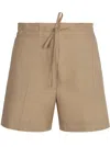 P.a.r.o.s.h . Bermuda Shorts With Drawstring Waist In Neutral