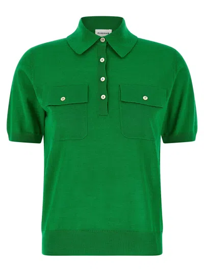 P.a.r.o.s.h . Bicolor Wool Polo Women's Shirt