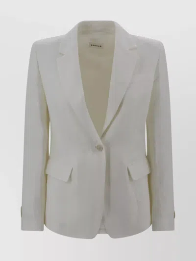 P.a.r.o.s.h Birch Blazer With Double Back Slit In Neutral