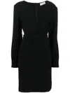 P.a.r.o.s.h Belted V-neck Above-knee Minidress In Black