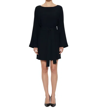 P.a.r.o.s.h Black Boat Neck Mini Dress